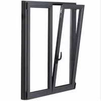 Ventana Abatible de Aluminio de Doble Acristalamiento, Estilo Moderno, Personalizada, de Alta Eficiencia Energética, para Cocina y Proyectos de Viviendas