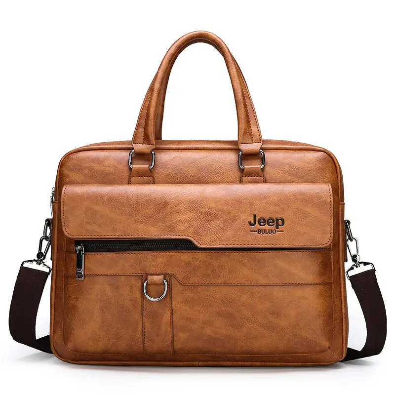 2021 Wholesale Men Briefcase Bag High Quality Business Leather Shoulder Messenger Bags Office Handbag Laptop Bags