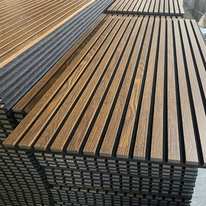 Panneau acoustique en <span class=keywords><strong>bois</strong></span> à lattes LED personnalisable |   Mur acoustique en <span class=keywords><strong>bois</strong></span> avec support en <span class=keywords><strong>feutre</strong></span> pour chambre à coucher, bibliothèque et hall d'hôtel - Product Image 4