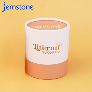 Boîte de maquillage en carton recyclé pour soins de la peau, tube en papier avec impression dorée, emballage cylindrique - Product Image 6