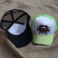 Venta al por mayor de fábrica sombrero de conductor de camión de esponja diseño de contraste de Color logotipo bordado marca personalizada gorra de béisbol Popular