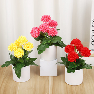Bonsaï de pivoine artificielle Yiwu Datuo Florist 18x21cm, fleurs en pot en plastique pour la décoration intérieure - Product Image 3