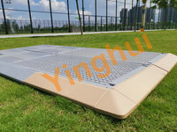 Revêtement de sol modulaire emboîtable robuste T-04 pour la protection des terrains de sport, idéal pour les concerts et événements