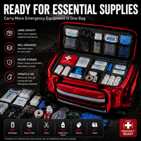 Sac médical d'urgence grande capacité, résistant à l'eau, pour les secours, l'hôpital et l'extérieur