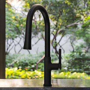 Robinet de cuisine extractible en laiton massif robuste, mitigeur monocommande anti-fuite à poser sur évier pour usage quotidien familial - Product Image 1