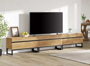 3 <span class=keywords><strong>in</strong></span> 1 moderno supporto <span class=keywords><strong>TV</strong></span> <span class=keywords><strong>in</strong></span> legno centro di intrattenimento con armadi di stoccaggio e <span class=keywords><strong>Base</strong></span> <span class=keywords><strong>in</strong></span> metallo per soggiorno - Product Image 3