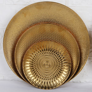 İskandinav tarzı lüks seramik iyon kaplama sofra altın renk pasta çanak Tapas plaka takı gösterisi ekran için sahip bitki - Product Image 6