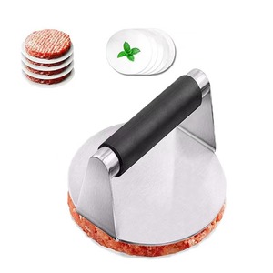 2025 주방 가제트 수동 스테인레스 스틸 고기 패티 금형 스매시 버거 프레스 비 스틱 핸들 - Product Image 4