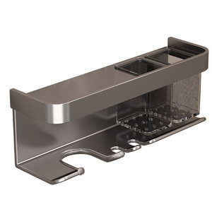 Hair Dryer Storage Rack Wall Mounted 2 Tier Bathroom Shelf With Organizer For Toiletries And Tools - Product Image 5