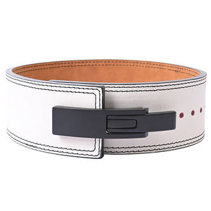 High Quality Gym Belt Custom Logo <b>Back</b> <b>Support</b> Fitness Bodybuilding Leather Weight Lifting Belt Hot Cowhide Leather Belt - Product Image 3