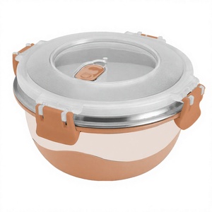 Lock Lid <b>Lunch</b> <b>Box</b> Stainless Steel <b>Lunch</b> <b>Box</b> Polished Camping Food Carrier with Lock Lid With Plastic <b>Lunch</b> <b>Box</b> - Product Image 1