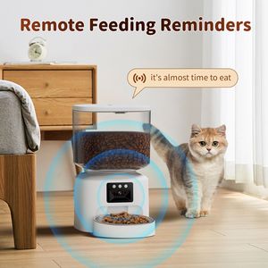 2025 yeni Tuya akıllı evcil hayvan besleyici 2K kamera köpek kedi maması besleyici 5L hacmi çift güç kaynağı - Product Image 4