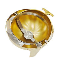 Roll-Top-Design Restaurant- und Hotel-Chafing-Dish, Buffet-Gold-Präsentationsgerät, Speisenwärmer, Catering-Chafing-Dish-Set