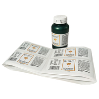 Étiquette de luxe avec accent doré pour compléments alimentaires, autocollant enveloppant brillant argenté imprimé UV pour contenants de capsules et de poudres