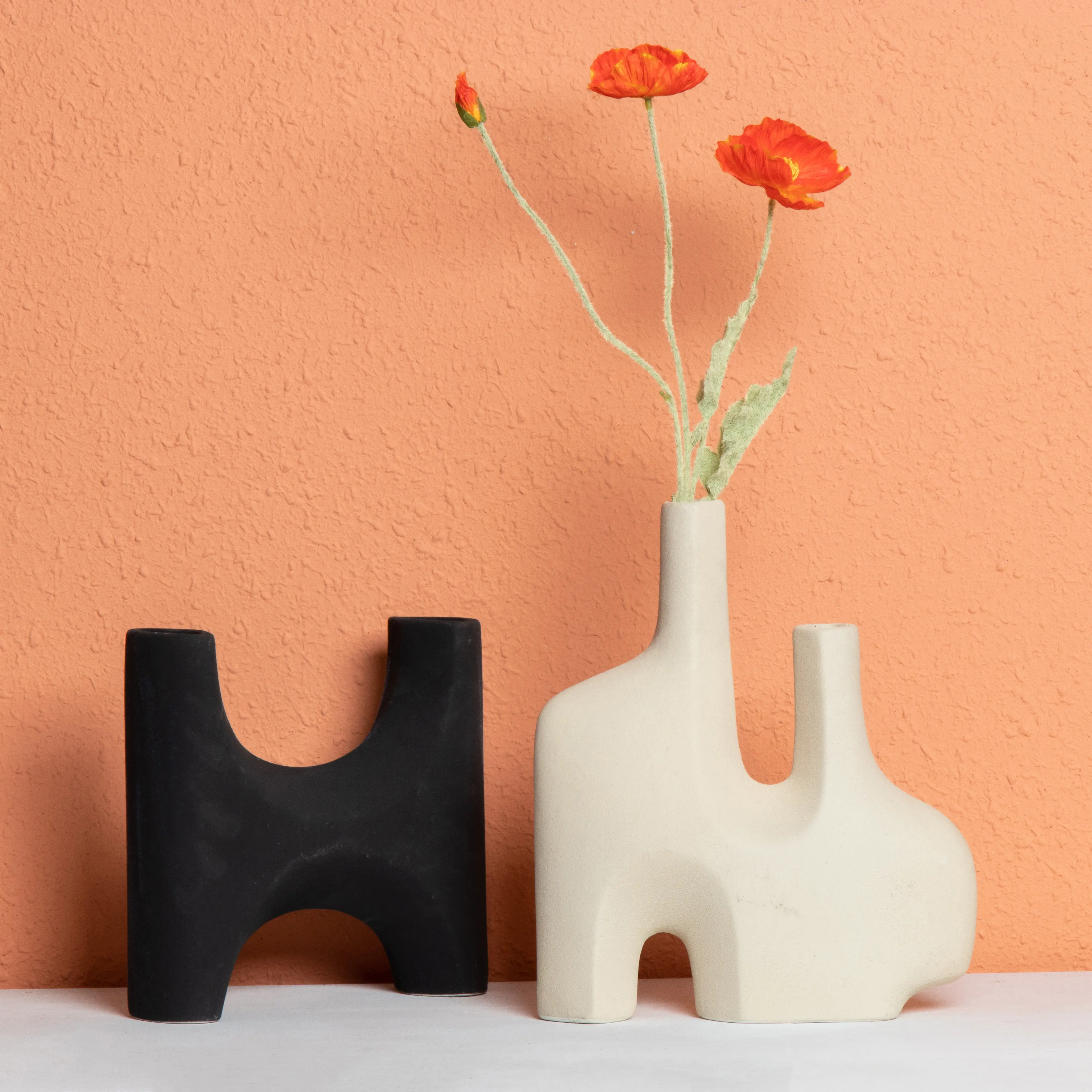 Benutzer definierte moderne Dekoration Weiß Langlebig Benutzer definierte <span class=keywords><strong>Großhandel</strong></span> Hochwertige Blume Blau Keramik Terrakotta Vase