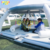 Joyful Fun Conception personnalisée île flottante gonflable avec tente île flottante gonflable