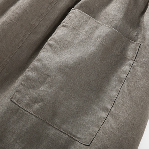 Tùy Chỉnh Nhật Bản Đơn Giản Áo Ngủ Của Phụ Nữ Mùa Hè Cao Eo Tinh Khiết Linen Váy Giảm Béo Váy Đêm Cho Phụ Nữ - Product Image 4