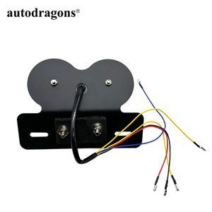 Luz Trasera LED para Motocicleta, Luz de Moto DC 12V, Luz de Freno Integrada con Luz de Matrícula Genérica para ATV Chopper - Product Image 3
