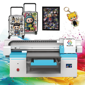 Duoyin 5060 UV phẳng máy in với xp600 đầu in, 1080dpi Độ phân giải cho tùy chỉnh điện thoại di động trường hợp in ấn - Product Image 1