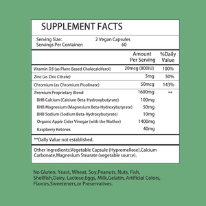 Cápsulas de Control de Apetito de Marca Privada que Promueven la Sensación de Saciedad con Vitamina D3, Zinc y Cromo que Favorecen la Salud Intestinal - Product Image 4