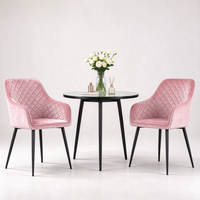 Fauteuil moderne rembourré en velours matelassé diamant pour salon, appartement, café