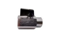 Válvula de Bola Mini de Latón Cromado Manual PN25 con Conexión de Rosca de 1/4\" 3/8\" Macho X Hembra, en Oferta