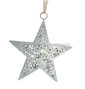 De METAL de 3 de mejor calidad estrella de árbol de Navidad decoración de interior al aire libre rojo adorno colgante - Product Image 4