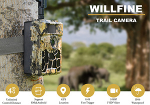 Caméra de surveillance de la faune WILLFINE avec énergie solaire 4G LTE <span class=keywords><strong>MMS</strong></span>/SMTP/FTP, visualisation à distance et sécurité extérieure pour les exploitations agricoles - Product Image 5