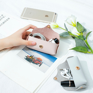 Mini estuche de cuero PU para lápiz labial, caja de regalo para lápiz labial, estuche portátil para auriculares, caja para lápiz labial, bolsa para retoques de maquillaje, personalizable. - Product Image 3