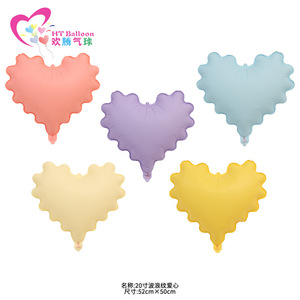 HT Balloon Wavy Heart Shaped Aluminum Foil Balloons 20 Inch Metallic <b>Birthday</b> Party <b>Decorations</b> - Product Image 4