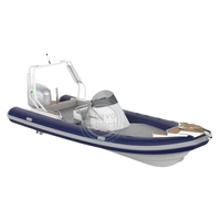 Bateau pneumatique de luxe RIB 680 de 22 pieds avec coque en aluminium Hypalon/Orca/PVC et pont solaire