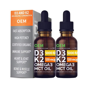 Suplemen Organik Omega 3 Vitamin D3 K2 Cair untuk Dewasa, Meningkatkan Imunitas, Kesehatan Jantung, Tulang, Sendi, dan Otot (Private Label) - Product Image 1