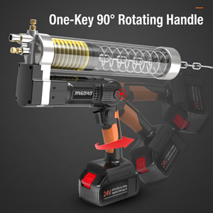 Potente pistola de engrase eléctrica con batería de litio, totalmente automática, de alta presión, 24v, recargable, portátil e inalámbrica para excavadora - Product Image 3