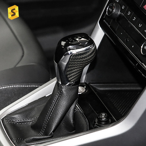 Es Dry Real Black pomello del cambio in fibra di carbonio coperchio del pomello del cambio automatico per Vw Passat T-Cross Polo Tayron <span class=keywords><strong>Tacqua</strong></span> - Product Image 1