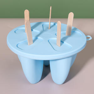 Juego de bandeja de hielo para zumo de fruta congelada DIY, moldes de paletas de silicona de grado alimenticio, herramientas para hacer helados - Product Image 3