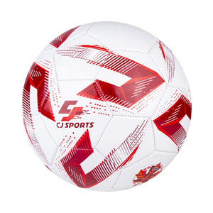 Ballon de football CJ Sports vert bleu rouge en PVC taille 5, cousu à la machine, durable, 350-380g pour loisirs/entraînement/jeu, fabriqué au Vietnam - Product Image 2