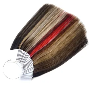 Bague Swatch qualifiée personnalisée fournie directement par l'usine avec votre logo Virgin Hair 10 pouces Color Swatch