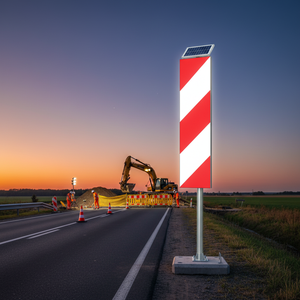 Señal de Tráfico Solar Reflectante T-33D, Señal de Advertencia de Reparación en el Lado Derecho, Señal de Seguridad para Carreteras - Product Image 3