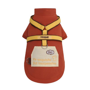 Manteau pour chien Hoopet avec laisse, rembourré, chaud, pour les sorties d'automne et d'hiver, couleur unie, vêtements rembourrés en coton - Product Image 5