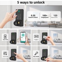 Cylindre de serrure intelligent de haute sécurité sans poignée pour la maison en alliage d'aluminium Cerradura Inteligente Candado Serrure De Porte Cloud Card