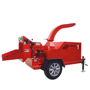 Diesel Engine Type Industrial Wood Shredder Movable Garden Branch Chipper Machine Mobile Wood Chipper Shredder