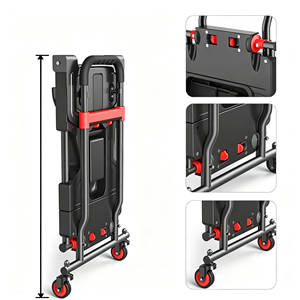 Chariot à plateforme avec roues pivotantes, chariot à main pliable robuste, chariot à plateau pliable 660 lb pour déménagement, entrepôt, bureau - Product Image 2