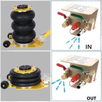 Cric pneumatique gonflable portable de 3 tonnes certifié CE, type ballon, pour garage et atelier automobile