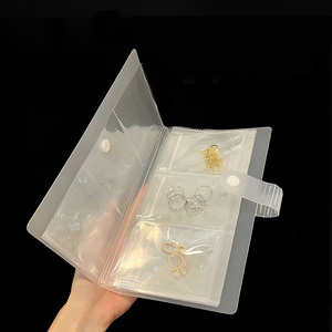 Transparent Jewelry Plastic Zipper Bag Jewelry Storage Book