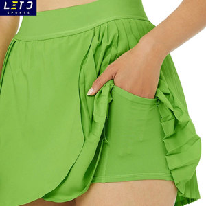 Ventas al por mayor bolsillo acampanado deportes plisado vestido moda Golf Skorts para mujer falda de tenis - Product Image 5