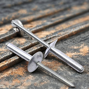 Grandi flangia <span class=keywords><strong>auto</strong></span>-tappatura chiusura estremità aperta chiodi Pop rivetti nucleo rivetti tirando in acciaio ottone in alluminio cieco rivetto decorativo - Product Image 4