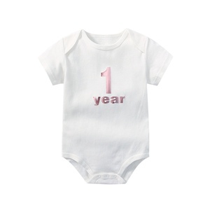 Tutina in Cotone a Maniche Corte con Stampa 'I Love Dad' e 'I Love Mom' per Neonati da 1 Mese a 1 <span class=keywords><strong>Anno</strong></span>, 100 <span class=keywords><strong>Giorni</strong></span>, Disponibile - Product Image 6