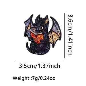 Pin de Aleación de Zinc con Diseño de Dragón de Fantasía, Estilo Vidrio Esmaltado con Tinte UV, Broche Metálico Colorido de Criatura Mítica, Insignia Decorativa para Ropa - Product Image 5