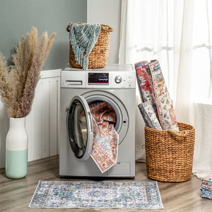 Nhà máy bán chống trượt Polyester in có thể gập lại sàn Mat đau khổ Ba Tư Boho máy có thể giặt khu vực thảm - Product Image 3