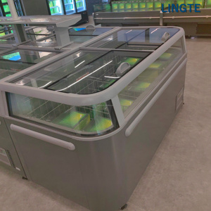 Congélateurs et réfrigérateurs à porte coulissante à ouverture supérieure, équipement de réfrigération intelligent sans givre pour supermarchés et boucheries - Product Image 5